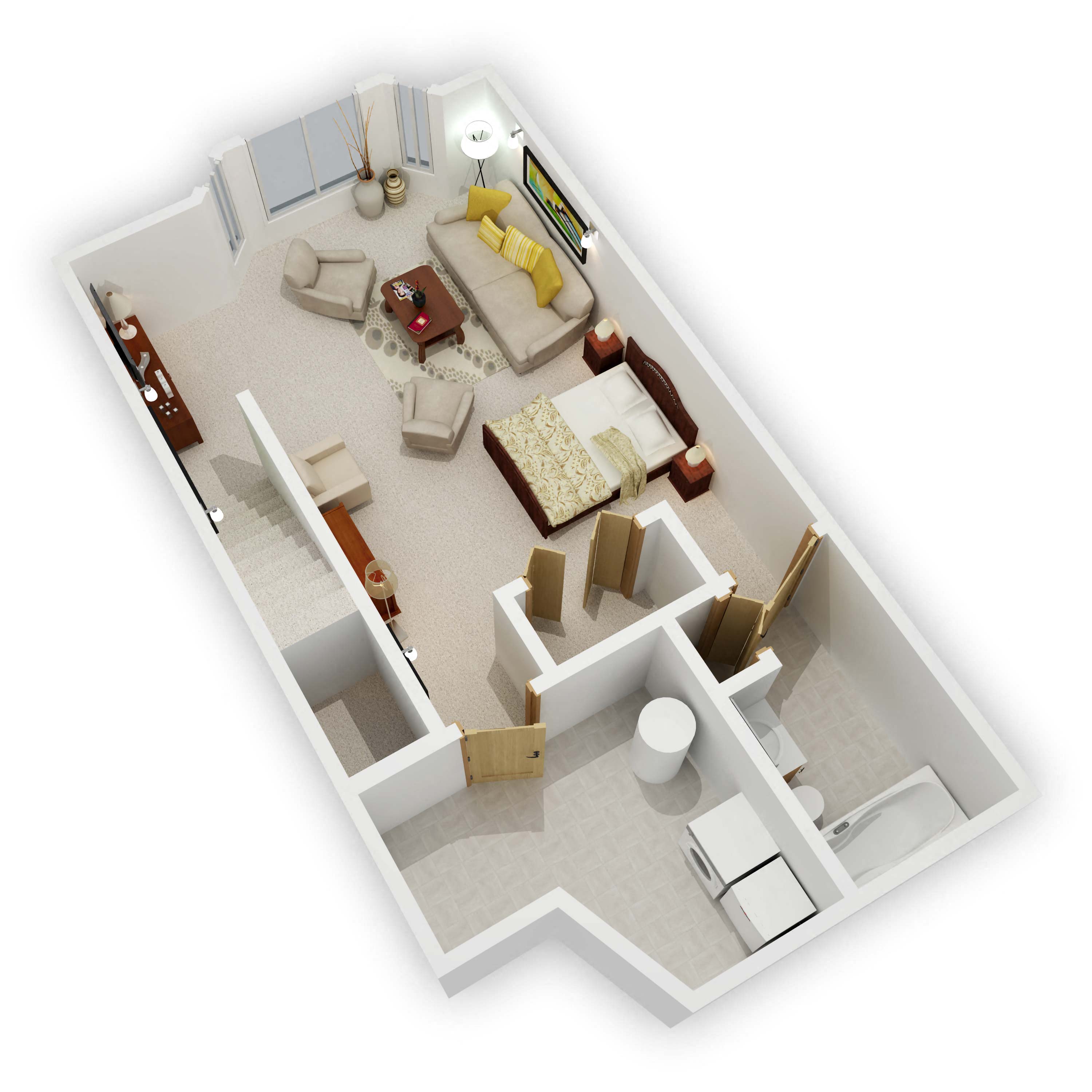 Floor plan for 2 beds, 2 baths, 1754 sqft