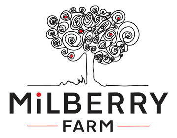 Rancho Santa Fe apartment for rent - A logo for Milberry Farm features a stylized tree with a thick trunk and swirling branches.
