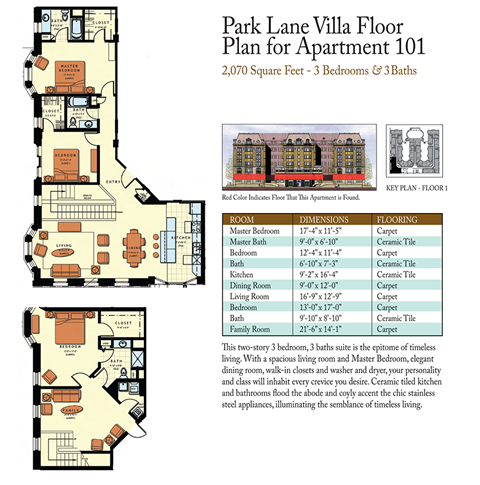 Floor plan for 3 beds, 3 baths, 2300 sqft