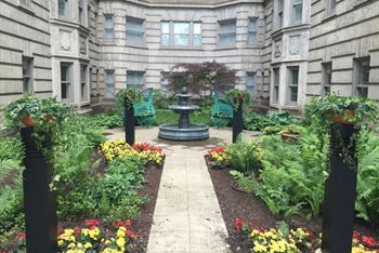 Landscaped courtyard