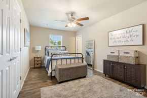Van Buren apartment for rent - a bedroom with a bed and a ceiling fan