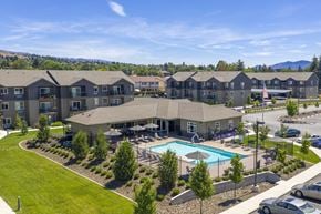 East Wenatchee apartment for rent - Aerial View Of Pool at Rylee Ann Apartments, Washington