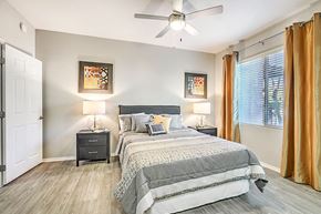Las Vegas apartment for rent - Model apartment home bedroom from a different view