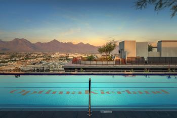 Heated rooftop pool & spa