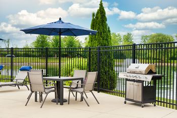 Poolside grilling stations