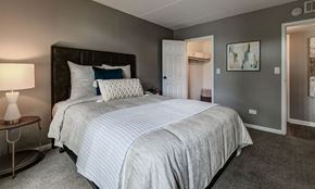Wheeling apartment for rent - furnished apartment bedroom at Foxboro in Wheeling, IL
