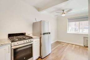 Denver apartment for rent - A kitchen with a stove, oven, and refrigerator.