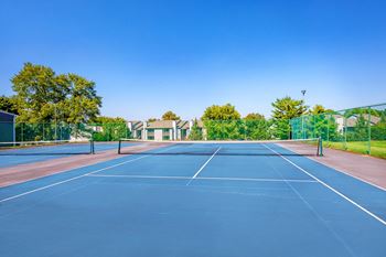 Lighted tennis courts