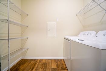 Full-sized washer & dryer*  (in select floorplans)