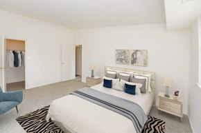 Wayne apartment for rent - a bedroom with a bed and a closet
