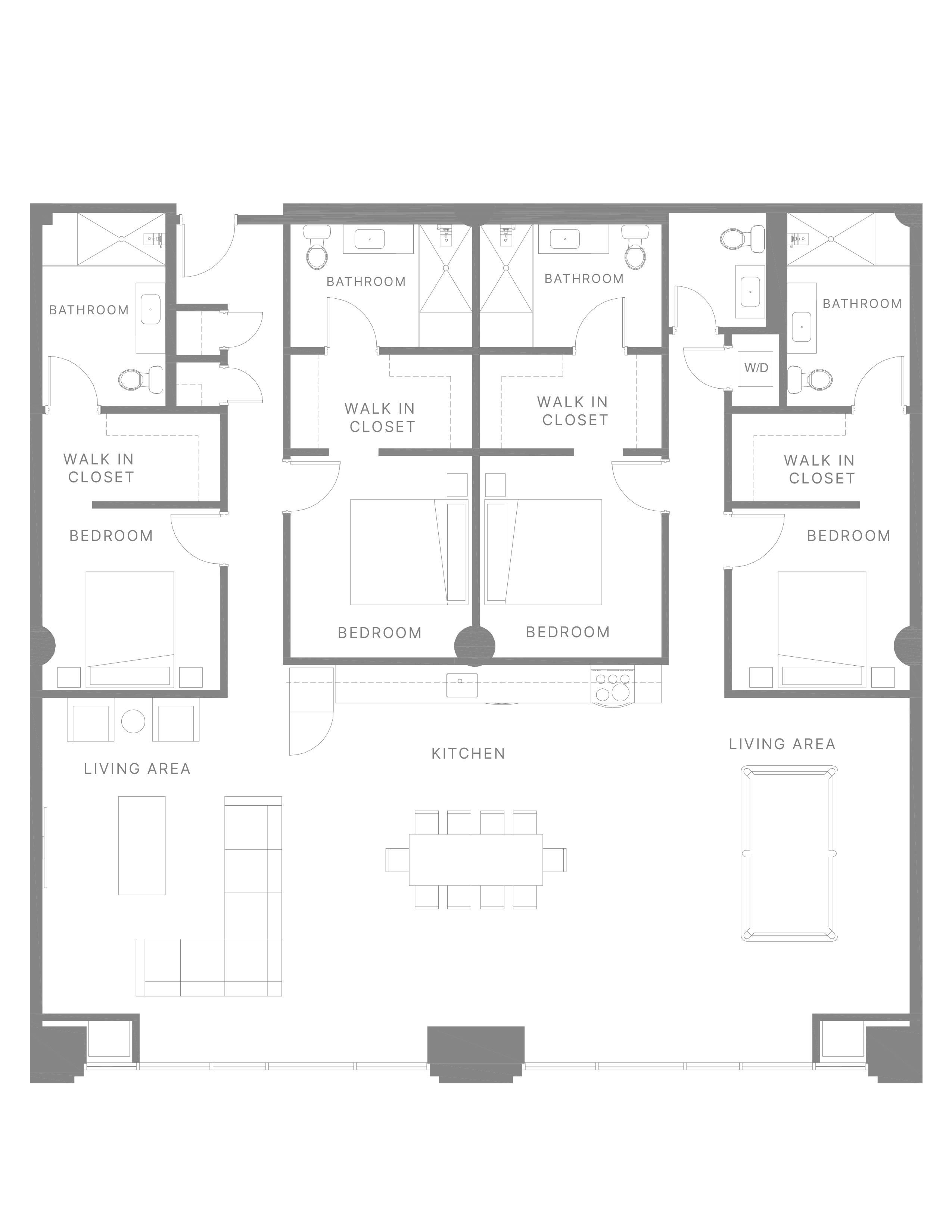 Floor plan for 4 beds, 4.5 baths, 2730 sqft