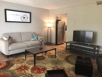 Twinsburg apartment for rent - a living room with a couch and a television