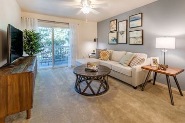 Hillsboro apartment for rent - a living room with a couch and a television