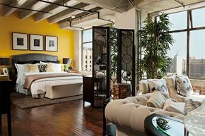 Los Angeles apartment for rent - Brockman Lofts Expansive living room dining room space Los Angeles CA - LA Live