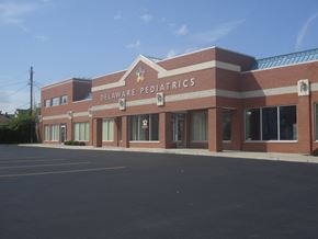 Buffalo apartment for rent - A building with the words Delaware Pediatrics on it.