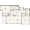 Floor plan for 2 beds, 2 baths