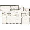 Floor plan for 2 beds, 2 baths