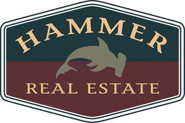 San Diego apartment for rent - A logo for Hammer Real Estate featuring a stylized hammer and a dolphin.