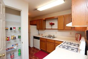 Jonesboro apartment for rent - a kitchen with a stove and a refrigerator