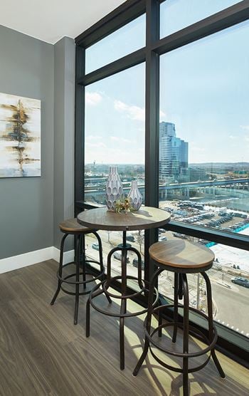 Contemporary, wood-style plank flooring