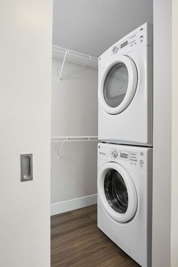 Full-size washer/dryer in unit