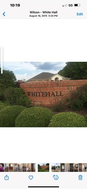 Wilson apartment for rent - A building with the name White Hall on it.