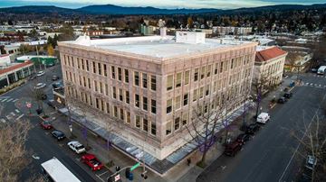 Bellingham apartment for rent - an aerial view of a large building in a city