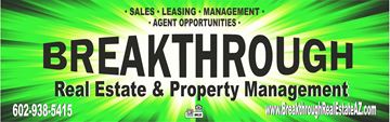 Glendale apartment for rent - a poster for breakout real estate and property management with green rays