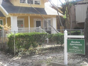Houston apartment for rent - a house with a sign in front of it