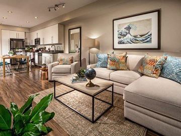 Long Beach apartment for rent - a living room with a couch and a table
