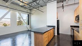 Petaluma apartment for rent - a kitchen with a counter top and a large window
