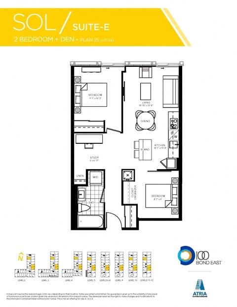 Floor plan for 2 beds, 1 bath, 721 sqft