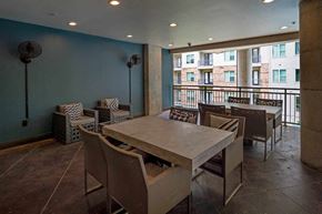 Houston apartment for rent - A dining room with a table and chairs.