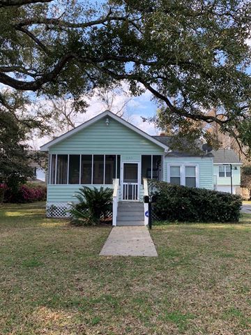 Georgetown apartment for rent - A green house with a porch and a tree in front.