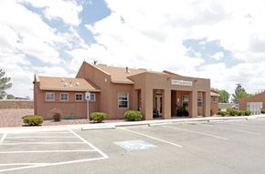 El Paso apartment for rent - A building with a parking lot in front of it.