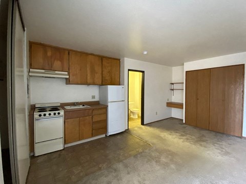 Floor plan for studio, 1 bath, 485 sqft