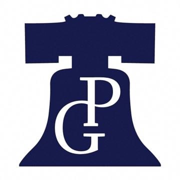 Philadelphia house for rent - A blue bell with the letters P and G on it.