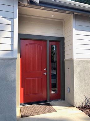 Gilroy apartment for rent - a red door on the side of a house