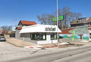 Kansas City apartment for rent - a city gas station on the corner of a street