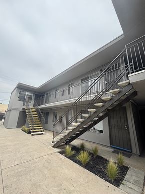 San Diego apartment for rent - A modern house with a staircase leading to the second floor.