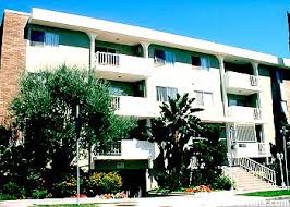 Los Angeles apartment for rent - an apartment building with trees in front of it