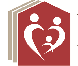 Fort Wayne house for rent - A logo with a heart shape containing two people and a child.