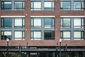 Cleveland apartment for rent - Quarter building entrance on Detroit Avenue