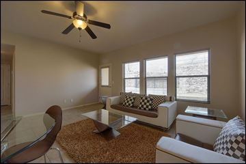 El Paso apartment for rent - a living room with a ceiling fan and a couch