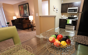 Brunswick apartment for rent - A bowl of fruit sits on a table in a well-lit room.