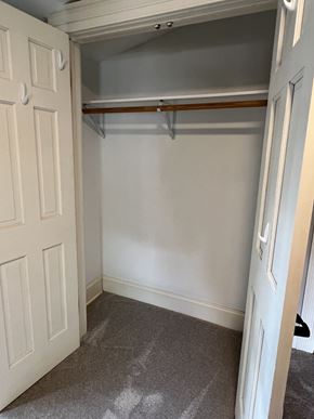 Minneapolis apartment for rent - the closet in the master bedroom is empty and ready to be remodeled