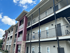 Fayetteville apartment for rent - the exterior of an apartment building with balconies
