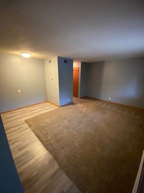 Omaha apartment for rent - the living room is empty and ready for the renters move in