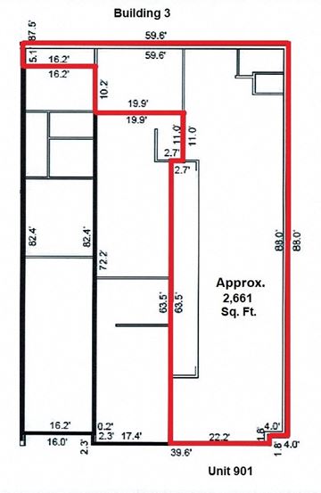 Phoenix apartment for rent - schematic diagram of a floor plan of a building