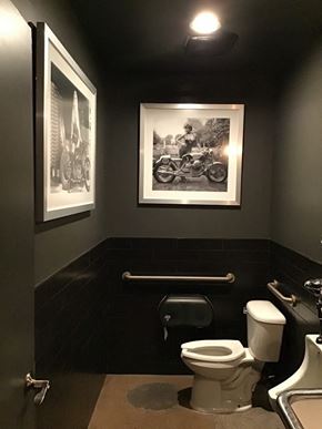 Phoenix apartment for rent - a bathroom with a toilet and a picture on the wall
